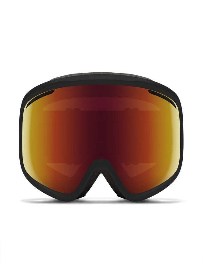 SMITH Vogue Goggles for Women with Carbonic-x Lens – Performance Snowsports Goggles with Replaceable Lens for Skiing & Snowboarding – Black + Red Sol-X Mirror - Image 3